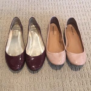 2 pairs of flats, size 7 1/2